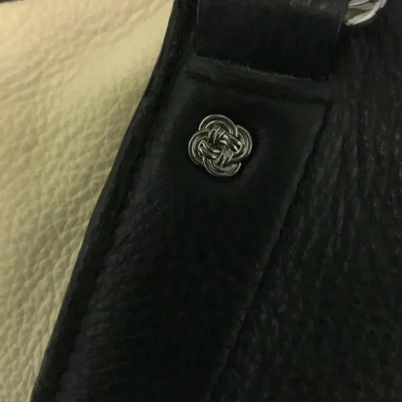 Elliott Lucca Black/ white leather handbag - Picture 8 of 8